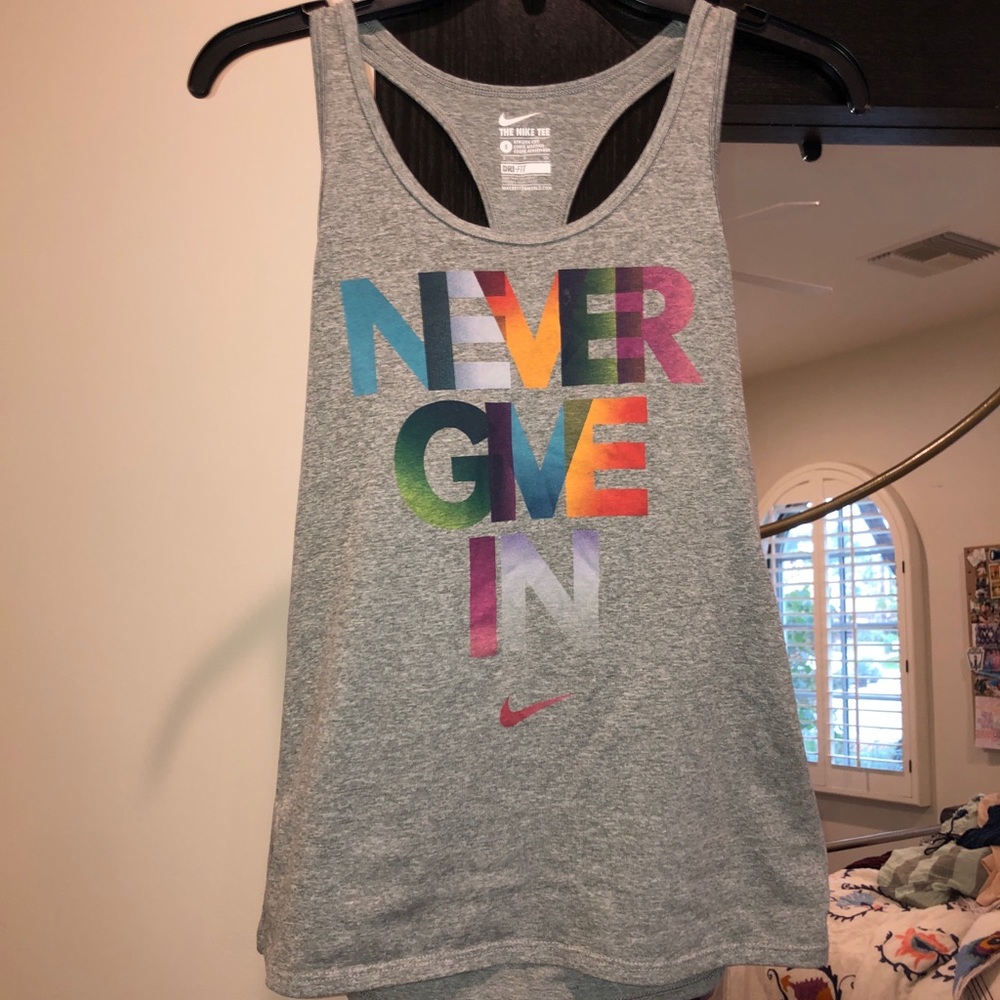 Nike  “Never Give In” workout tank top